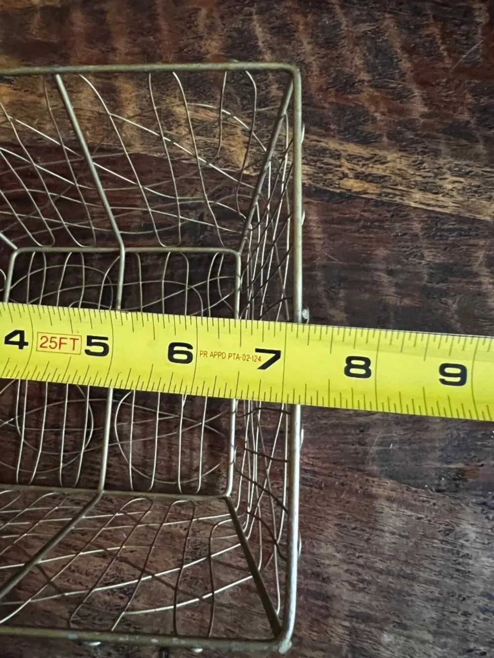 Set Of 2 Gold Wire Vintage Baskets - 7